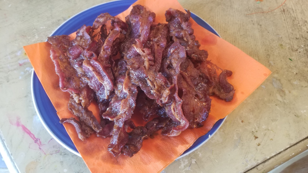 Plate of bacon