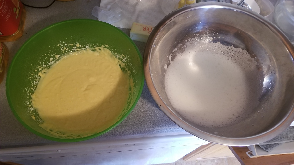 batter and egg whites batter and egg whites