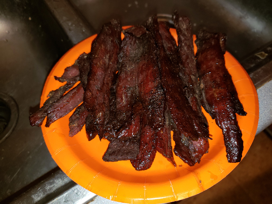 plate of jerky plate of jerky