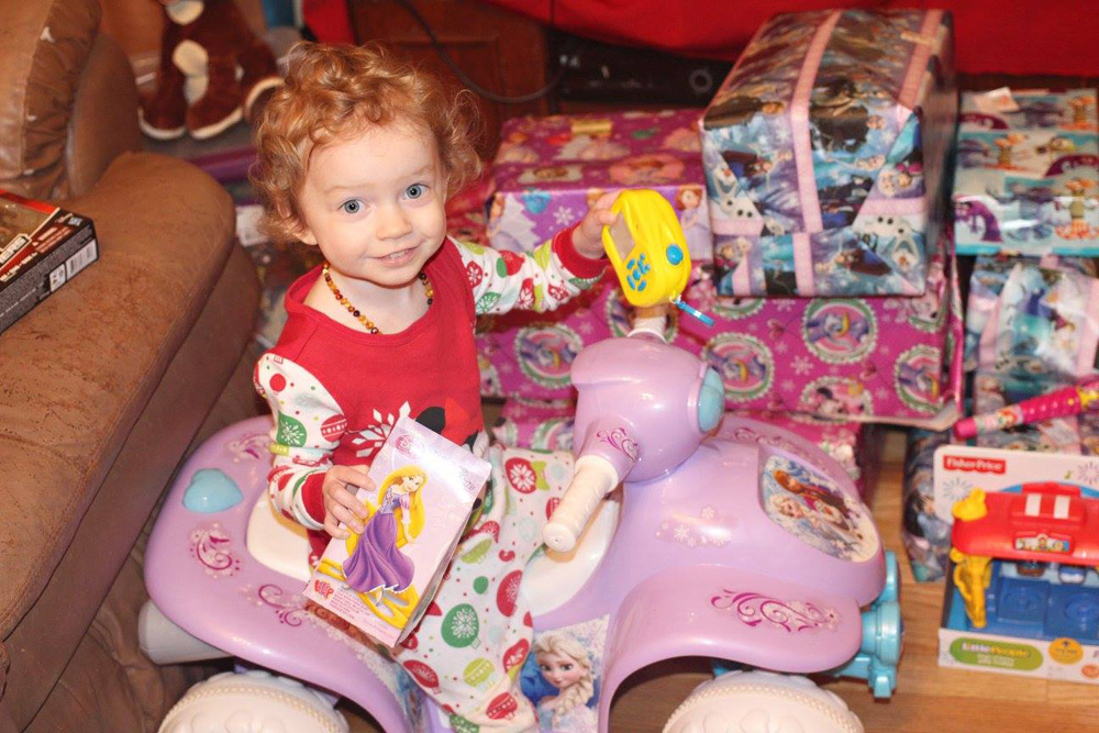 Wynter on Christmas morning