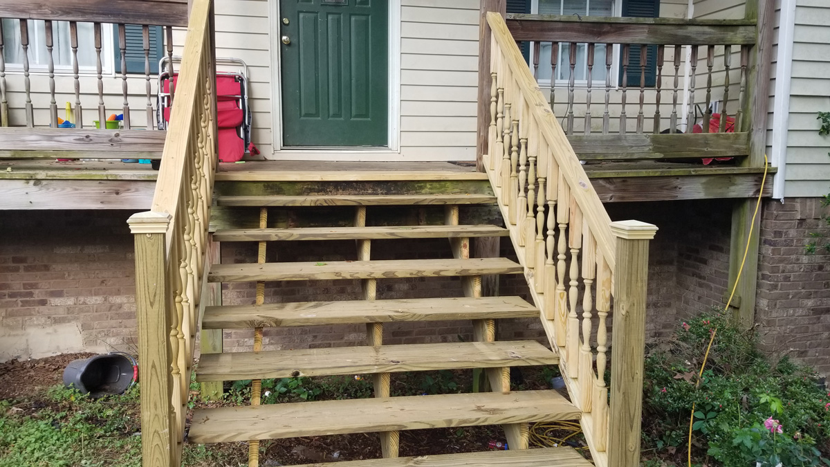 Completed stairs