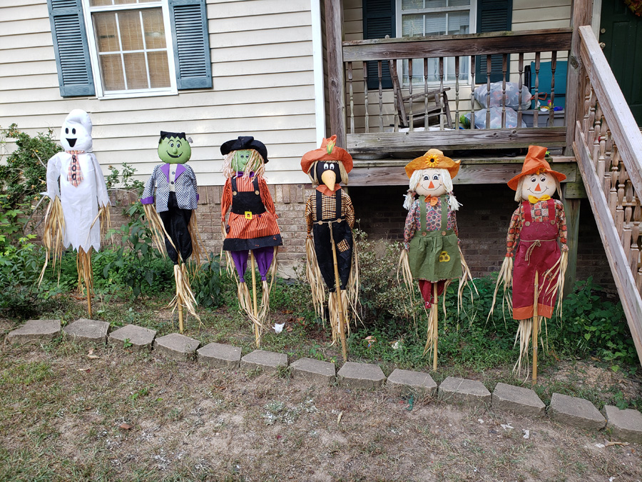 The Suddeth fall scarecrows
